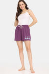 Rosaline Joy Sticks Knit Cotton Shorts (Pack of 2) - Blue Purple — thumbnail 5